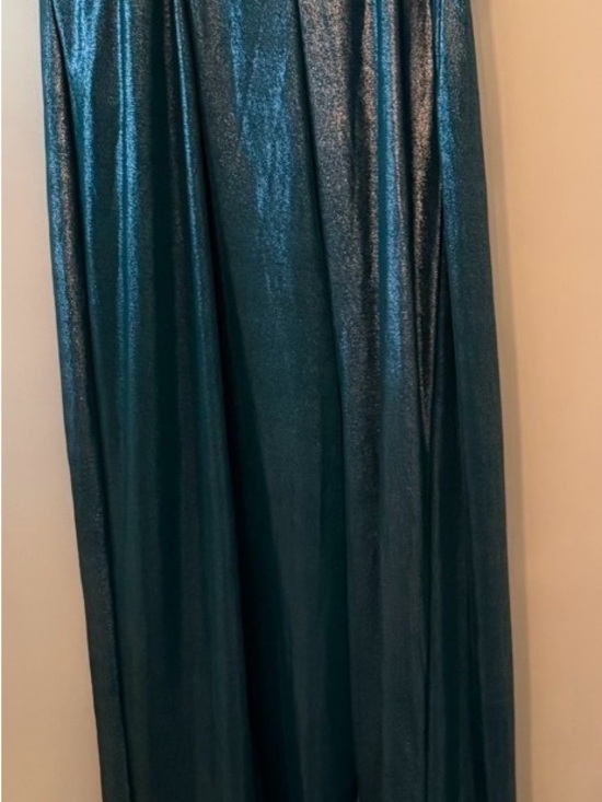 Almost Famous Pants - Teal Metallic jumpsuit - Women
